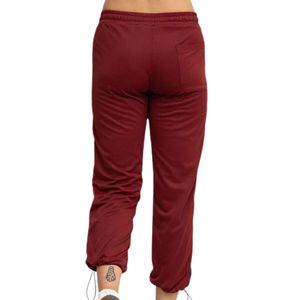 Pantalon de jogging bordeaux pour femme avec empiècements latéraux marine, taille élastique, cordon de serrage, chevilles resserrées, pantalon de sport doux pour l'athlétisme - Product Image 6