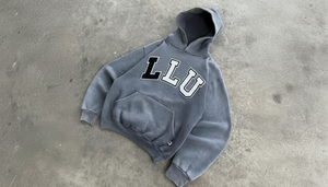 Custom Logo Acid Wash Hoodie Men Vintage Oversized Grey Pullover Fleece Hoodie High Quality Streetwear Washed Hooded Sweatshirt - Product Image 4