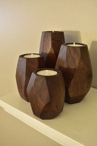 Antique Style Wooden Candle Holder Handcrafted Rustic Wood <b>Tealight</b> Stand For Luxury Home Decoration And Wedding Table Display - Product Image 1