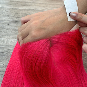 Cabello Virgen Vietnamita Liso Color Rosa Neón, Cabello Humano de Lujo, Super Double Draw, Envío Rápido desde Fábrica, Super Draw - Product Image 6