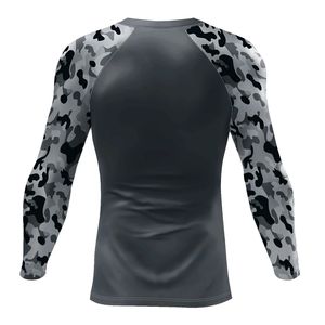Camiseta Deportiva de Secado Rápido para Surf, Gimnasio, MMA, Deportes Acuáticos, Manga Larga, Compresión, Protección UV, Negra y Amarilla, Ajuste Atlético para Hombre - Product Image 5
