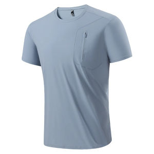 T-shirts pour hommes 100% coton, couleur unie, été, col rond, tee-shirt oversize, décontracté, respirant, haute qualité, manches courtes pour hommes - Product Image 4