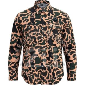 เสื้อเชิ้ตเชื่อมโลหะสำหรับผู้ชาย ป้องกันระดับ FR กันน้ำ ระบายอากาศได้ดี ผ้าฝ้าย 100% ทนไฟ ตะเข็บเชื่อมอย่างดี ลายเสือดาว - Product Image 6