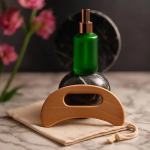 Masajeador Facial Gua Sha de Madera Rústica Ecológica con Madera de Acacia Sólida para Relajación Muscular - Regalo de Año Nuevo - Product Image 6