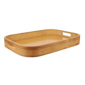 Bandeja Rectangular de Madera Natural Hecha a Mano para Servir Desayuno, Té, Café, Bocadillos, Comida y Bebidas, Mesa de Comedor - Product Image 1
