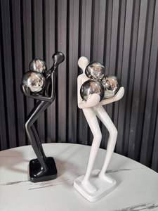 Modern Creative Abstract <b>Figure</b> Ornaments Mertal Crafts Home Office Desktop Decoration Supplies Home Decor World <b>Christmas</b> - Product Image 6