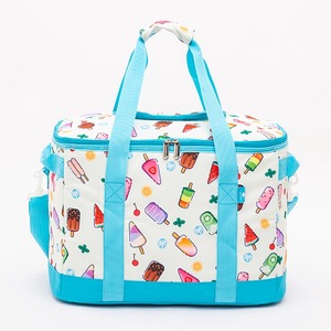 Bolsa Térmica con Diseño de Helado, Aislada, de Material Suave, Rectangular, con Cierre de Cremallera, para Uso Diario, Unisex, con Asas Azules - Product Image 2