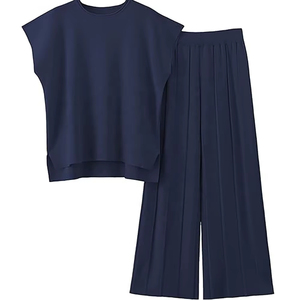 Summer Trendy 2026 Women Casual 2 Piece Two Piece <b>Set</b> Women Clothing Short Sleeve Crop Top and Trouser <b>Set</b> for Women - Product Image 6