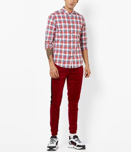 Camisas de Manga Larga a Cuadros para Hombre, 100% Algodón, Corte Ajustado, con Bolsillo, Marca Personalizada con Logotipo, Venta al Por Mayor Directa de Fábrica, OEM - Product Image 6