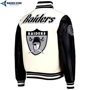 DAIZEN <b>STAR</b> Raiders Varsity <b>Jacket</b> for Black Sleeve Letter Embroidery Patch Design Men's Casual Autumn Wear High-quality - Product Image 3