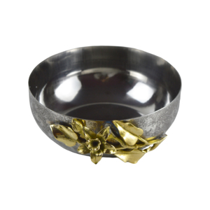 ชามโลหะดีไซน์ทันสมัยพร้อมขาตั้งลายดอกไม้โลหะ ดีไซน์มาตรฐาน ใช้ได้หลากหลายในบ้าน โรงแรม ร้านอาหาร งานแต่งงาน - Product Image 5