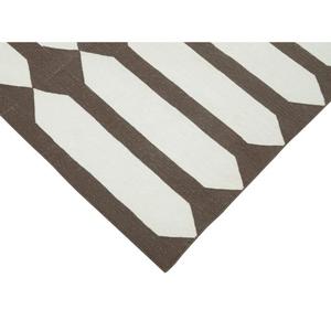 Conception moderne faite à la main en coton Dhurries Kilim Tapis personnalisé Structure à tissage plat pour tapis décoratif-Tapis et ensembles - Product Image 4