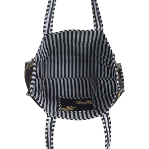 Sac fourre-tout matelassé léger en coton fait main, imprimé tigre, design réversible pour l'été et l'automne, idéal pour le shopping, la plage, à porter à l'épaule - Product Image 3