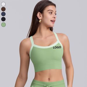 Women's Backless Yoga Bra Removable Chest Pad Medium Support Breathable Eco-Friendly Spandex/Nylon Seamless Design Customizable - Product Image 5