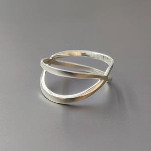 Anillo de Plata de Ley 925 liso, de dos caras, 2021 - Product Image 1