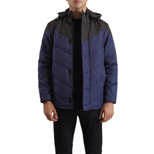 Winter Jacket Cotton Winter Coat Patchwork <b>Padded</b> Jacket Parka Overcoat Detachable Hood <b>Waterproof</b> Quilted Jacket - Product Image 2
