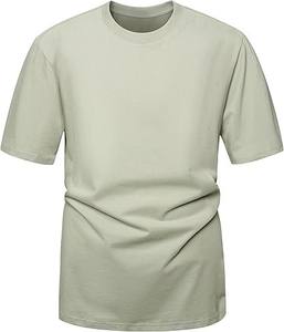 T-shirts pour hommes 100 % coton en gros, haute qualité, avec logo imprimé, pour l'été, personnalisables, anti-plis, respirants, unis - Product Image 1