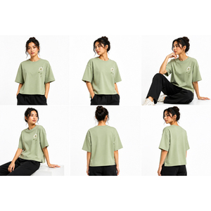 Premium Womens Boxy Fit T Shirt Custom Cotton Short Sleeve Casual Streetwear Tee Wholesale OEM ODM Private Label Apparel Boxy - Product Image 6
