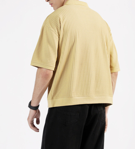 Camiseta Polo Corta para Hombre Personalizada OEM/ODM, Nueva con Decoración de Botones y Patrón Impreso, Camiseta Polo Personalizada al por Mayor - Product Image 3