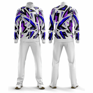 Conjunto Deportivo Estampado de Dos Piezas con Chaqueta y Pantalones con Diseño Gráfico, Tejido Transpirable para Entrenamiento, Running y Fitness - Product Image 2
