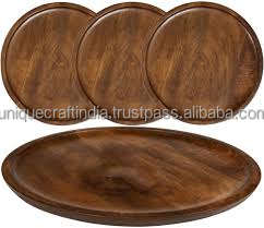 Platos para servir de madera pulida superventas | Vajilla ultrasuave, duradera y ecológica para restaurantes, hogares y catering - Product Image 6
