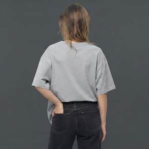เสื้อยืดโอเวอร์ไซส์คอกลม แขนสั้น ทรงหลวม ผ้าฝ้าย 100% เนื้อเจอร์ซีย์ สไตล์สตรีทแฟชั่น สำหรับผู้หญิง - Product Image 2