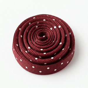 Wholesale 6mm Burgundy White Polka Dot Grosgrain <b>Ribbon</b> for Hair Accessories Handmade Crafts Packaging Decor Decorative Wrapping - Product Image 3