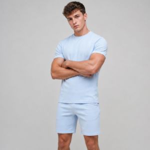 Men <b>Twin</b> <b>Set</b> Short Sleeve T Shirt and Shorts Casual Summer Sportswear Two Piece Outfit Custom OEM ODM Wholesale Clothing <b>Set</b> New - Product Image 3