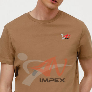 Men's T-Shirts 100% Cotton Grey Short Sleeve Custom <b>Logo</b> Front Design O-Neck Summer <b>No</b> reviews yet - Product Image 4