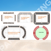 Tribune temporaire Pakar Seating Outdoor Sport avec garantie de 10 ans pour défilés de mode, 500 à 15 000 places, conforme aux normes européennes