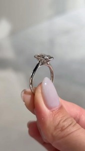 Womens Elongated Cushion Cut Engagement <b>Ring</b> 3ct Bezel <b>Set</b> Lab Diamond <b>Ring</b> Split Shank <b>Gold</b> <b>Ring</b> Art Deco Wedding Gift - Product Image 3