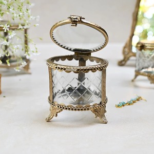 Decorative Jewelry Storage <b>Box</b> Clear Glass Metal Frame Elegant Long Glass Jewelry <b>Box</b> with <b>Strong</b> Metal Structure - Product Image 5