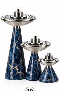 Quemador de Oud al por mayor de Oriente Medio con tapa metálica hueca y base de resina, juego de difusión de Bakhoor de 3 piezas para decoración de interiores - Product Image 2