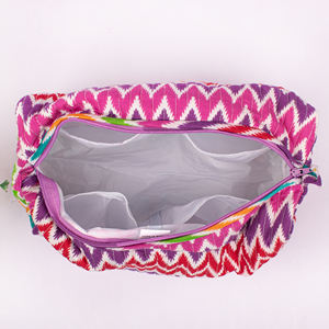 กระเป๋าใส่เครื่องสำอางผ้าฝ้ายพิมพ์ลายโบฮีเมียนสีสันสดใสแบบรักษ์โลก ใช้ซ้ำได้ น้ำหนักเบาอเนกประสงค์ ทนทาน เหมาะสำหรับการเดินทาง - Product Image 5