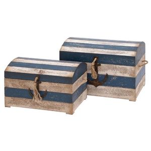 Wood Storage <b>Box</b> Set Rectangular Industrial Design Hinged Lid <b>Stacking</b> Feature 3 Layer Sundries Organizer - Product Image 3