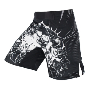 Shorts de combat MMA personnalisés pour hommes, entraînement décontracté, 100% coton, taille élastique, imperméables, respirants, vente en gros par Buraq MMA Sports - Product Image 2