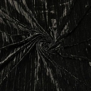 Crushed Velvet Fabric Mechanically Pressed Lustrous Crinkled Texture Multidimensional Shimmer Resilient Luxury Textile - Product Image 6