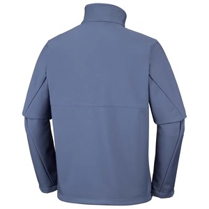 <b>Men</b> Softshell <b>Jacket</b> Casual Winter Wear Lightweight <b>Canvas</b> Stand Collar Front Logo Outdoor Hiking Coat Sportswear - Product Image 3