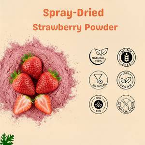 ผงสตรอว์เบอร์รีหวานอบแห้งแบบสเปรย์ 100% ออร์แกนิค บรรจุภัณฑ์สุญญากาศ สำหรับใช้เป็นวัตถุเจือปนอาหารสำหรับเครื่องดื่มและเบเกอรี่ - Product Image 6