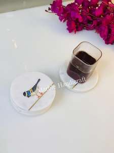 แผ่นรองแก้วลายดอกไม้หินอ่อนทำมือสวยงาม ขายส่งราคาดีที่สุด คุณภาพดีสำหรับใช้ในครัว - Product Image 3