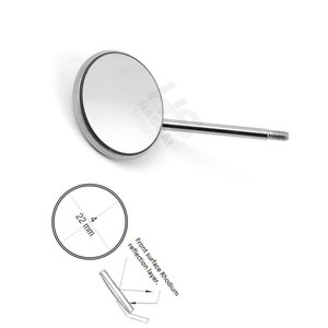 Miroir buccal dentaire double face # 5 outils uniques à poignée creuse en acier, surface avant en acier, certifiés CE, de qualité supérieure, à marque privée - Product Image 3