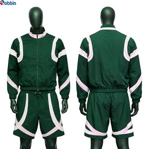 Conjuntos Deportivos Personalizados para Hombre, Shorts Deportivos, Chaqueta Cortavientos, Traje Deportivo Unisex Cómodo con Logotipo Personalizado, Chaqueta con Cierre, Estilo Hip Hop, Color Sólido - Product Image 4
