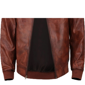 Veste d'hiver en cuir de qualité supérieure décontractée pour homme, col mandarin, logo frontal, imperméable, coupe-vent, doublure en laine, réversible - Product Image 3