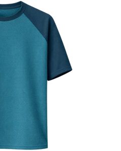 Camiseta de Manga Raglán Azul Marino para Hombre, Informal, Cuello Redondo, Transpirable, Mezcla de Algodón, Suave, Cómoda, Ligera, para Uso Diario - Product Image 4