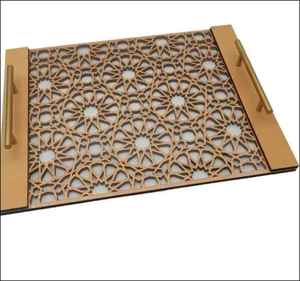 Mesa de Centro Moderna de Madera con Estructura Metálica para Sala de Estar, Mueble para Hotel y Hogar - Product Image 6