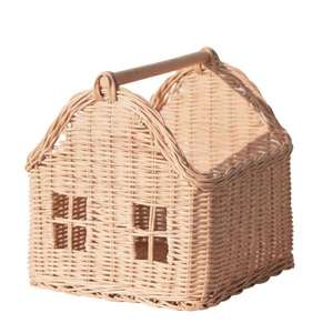 Panier de rangement multifonctionnel en rotin avec poignée, mignon et durable, idéal pour la décoration de la chambre d'enfant - Vente chaude, prix direct usine - Product Image 1