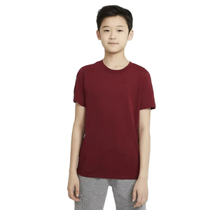 T-shirt pour enfants en coton tricoté de haute qualité, 100 % coton, manches courtes, col rond, imprimé en sérigraphie, respirant, anti-boulochage, coupe classique - Product Image 4