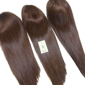 Pelucas de Cabello Humano Liso sin Pegamento, Cabello Virgen Vietnamita, Balayage, para Mujer Negra, Frontales de Encaje HD 13x6, Balayage Marrón - Product Image 1