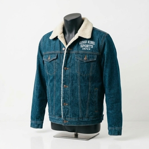 Chaqueta de Mezclilla de Invierno para Hombre al por Mayor, Cortavientos, Forro Polar Grueso, Cálida, a la Moda, Casual, con Cuello de Piel - Product Image 3