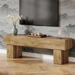 Farmhouse Style TV Stand Media <b>Console</b> <b>Table</b> with <b>Storage</b> Desk for Sofa & Entrance Unique Design - Product Image 4